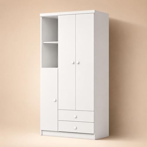 Vicawu Kinderkleiderschrank Mint - Weiß