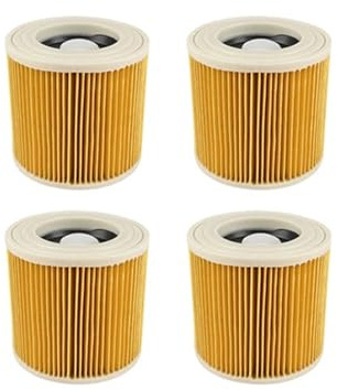 TUITA Filtre Hepa De Rechange for Sac À Poussière. Compatible avec Karcher. WD3 Premium WD3200 WD 3300 MV3 Accessoires A2004 A2054 Pièces De Rechange for Aspirateur(4PCS Filter)