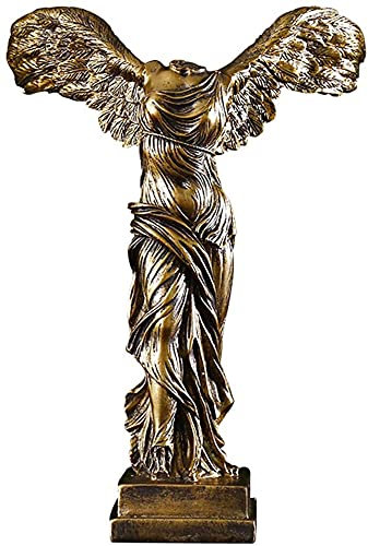 WYRMB Siegesstatue der Göttin, Samothrake-Figur mit dem Grundberuf und der Kunst der Möbelskulptur, Skulptur, Louvre-Ornamente, Kunstharz, Heimdekoration，
