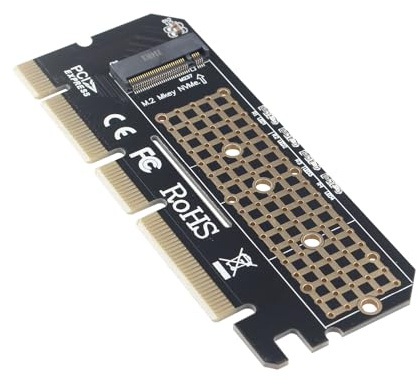 HALJIA M.2 NVME SSD to PCIE X4 X8 X16 Adapter Card PCIE 3.0 M Key Interface Card Full Speed Compatible with 2230 2242 2260 2280 High Speed Storage Solution for PCIE X4/X8/X16 Slot Large