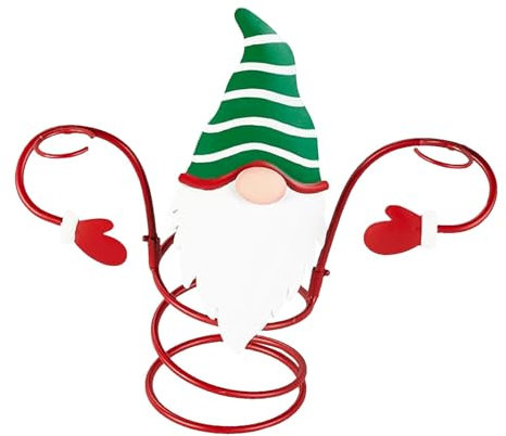 Christmas Wine Glass Holders Santa Snowman Theme Wine Racks Red Wine Bottle and Glasses Metal Rack Christmas Decorations Cute Festival Holiday Home Decor Kitchen Storage Holder, 22x17cm (D)