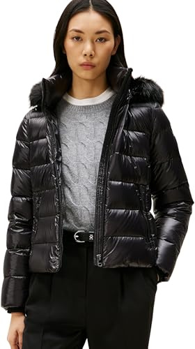 Tommy Hilfiger Gloss Hw Down Slim Jacket W Fur Ww0ww47354 Piumino Donna (Pacco da 1)