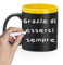AL PRODUCTION Tazza Lavagna da Personalizzare con Gessetto – Scrivi quante volte vuoi – Tazza Regalo Originale per Compleanno, Per Amici, Genitori, Colleghi, Fidanzata con gesso incluso. (Giallo)