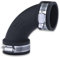 Fernco 2 Flexible Elbow (63 mm to 50 mm) - EPDM Rubber 90° Pipe Connector with Stainless Steel Clamps - Leak-Proof, Reusable and Easy Installation