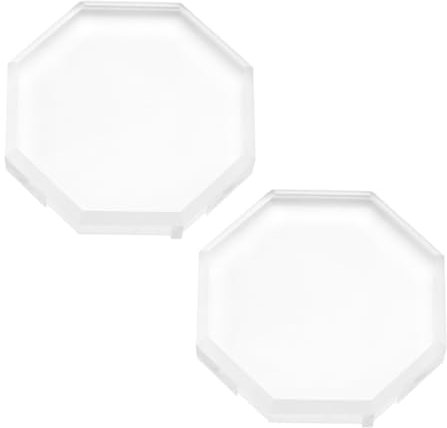 ERINGOGO 2piezas Junta De Vidrio y Elegante Para Extensiones De Pestañas Almohadilla Octogonal