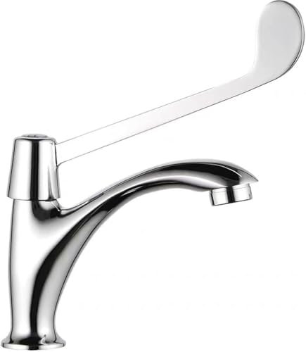 KJHONG Waschtischarmaturen, Badezimmer, Waschbecken, Einzel-Kaltwasserhahn, Tisch, Waschbecken, Schule, Kantine, medizinisch (medizinischer Griff, Kupfer)