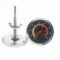 Termómetro para barbacoa y horno de 50 a 400 ℃, medidor de esfera de metal resistente con soporte de montaje, termómetro bimetálico profesional para parrillas, ahumadores, cocinas (cara de 60 mm