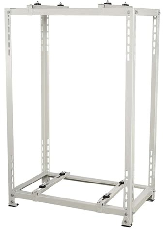 Staffa di supporto universale per condizionatore d'aria resistente, supporto a terra per assorbimento degli urti a doppio stack per mini split ACS e pompe di calore e soluzione di installazione
