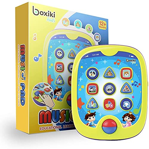 Boxiki Kids Smart Pad for Babies and Children Learning Educational Toddler Tablet Toy for Infants with Kids Learning Games. Learn Numbers, ABC Learning, “Can You Find?” Game, Music