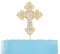 LOVENJOY Kreuz Tortendeko Gold Strass Kristall Taufe Cake Topper zur Kommunion Hochzeit Religiöse Erstkommunion Konfirmation