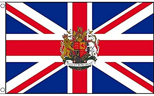 AZ FLAG - Flagge Vereinigtes Königreich Mit Waffen - 90x60 cm - Britische Fahne 100% Polyester mit Messing-Ösen - 50g