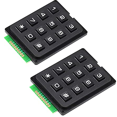 Aihasd 12 Tasten Tastatur 4 X 3 Membranmatrix Tastaturmodul Array-Schalter Key Matrix Microcontroller Keyboard