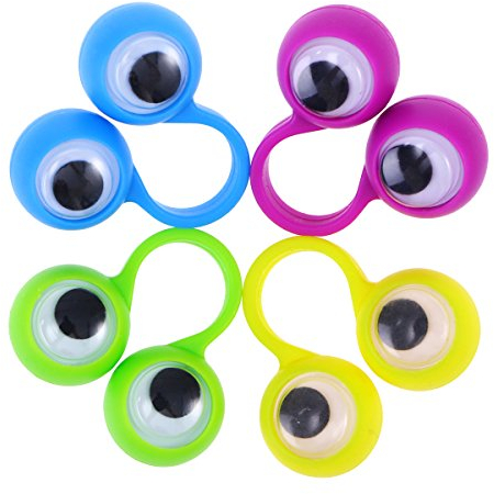 Supvox 10 stück Augen Fingerpuppen Augen Finger Spielzeug Party Favor (Zufällige Farbe)