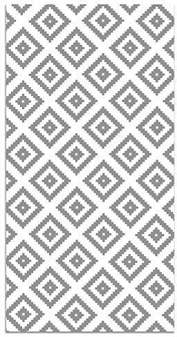 Panorama Vinyl-Teppich Küche Lounge - Verschiedene Größen - (Grau Quadrate 40x80 cm)