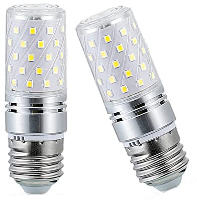 YBTOP 12W E27 LED Corn Screw Bulbs,1200lm 6000K Daylight White,100W Incandescent Bulbs Equivalent,Not-Dimmable,2-Pack