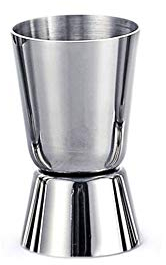 Jigger Spirit Measure por T&F | Taza de medición de 20 ml/30 ml, medida de jigger de acero inoxidable, medida de la toma, medida de cóctel
