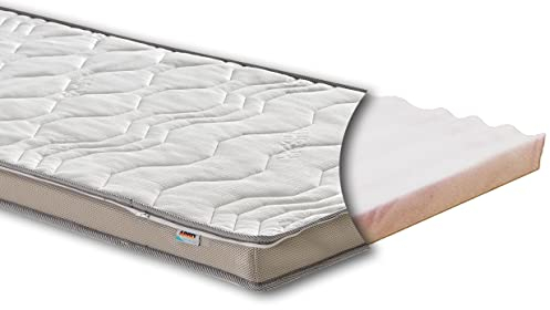 Topper XL Wave 10cm, Matratzenauflage - 7-Zonen-Wellenschnitt - H2, H3, H4 - alle Größen für alle Bettarten geeignet (H4 - fest, 180 x 200 cm)