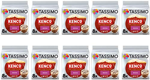 Tassimo Kenco Mocha Cápsulas de café- 10 paquetes (80 bebidas)