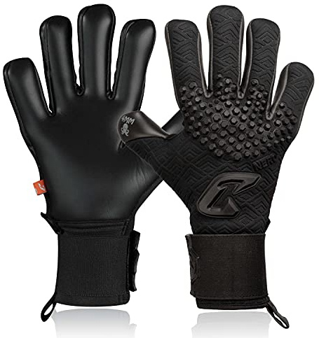 CATCH&KEEP Artico & Nero Torwarthandschuhe | Profi Fußballhandschuhe | 4mm Octopus Grip für maximalen Halt bei jedem Wetter | I-Grip Technologie & dynamischer Negativschnitt (Deep Dark, 7)