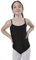 Carnavalife Balletttrikot für Mädchen, ärmellos, Camisola-Stil, Trikot mit Rundhalsausschnitt, für Gymnastik, Tanz, Party, Schwarz 10-12 Jahre