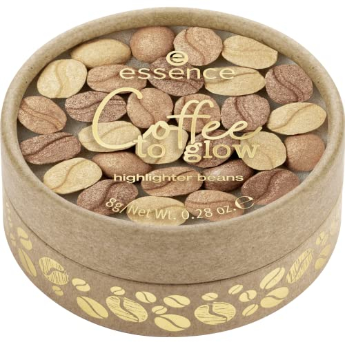 essence Coffee to glow highlighter beans, Nr. 01 Meant To Bean Together!, gold, für Mischhaut, für trockene Haut, für unreine Haut, aufhellend, glänzend, natürlich, schimmernd, strahlend (8g)