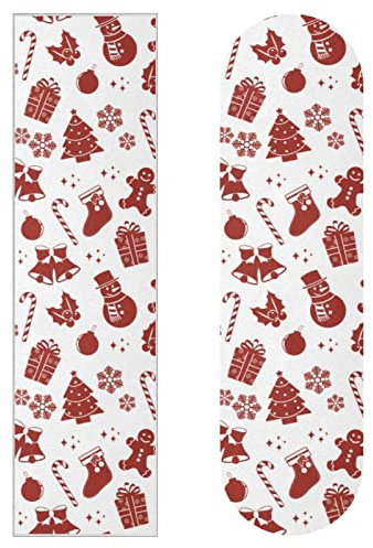 Skateboard-Griptape mit Weihnachtsmuster, Schleifpapier, Longboard, Aufkleber, Scooter, Deck, Sandpapier, 2 Stück