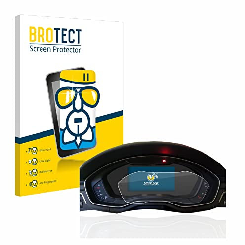 BROTECT Schutzglas für Audi A4 B9 2017 Virtual Cockpit Schutzfolie Panzer Folie Glas Displayschutz Made in Germany [Kratzfest 9H, Anti-Fingerprint]