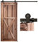 LTIYITL 242CM(8FT) Schiebetürbeschlag Set Schiebetürsystem Laufschiene für Schiebetür Hängeschiene für Einzelne Holztür, schiebetor, Scheunentor, Schwebetüren - E Stil