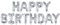 FLG | Happy Birthday Party Ballons Farbe: Silber - Größe: 40cm - Folienballons Geburtstag Ballons Deko Set mit Strohhalm und Schnur (Silber)