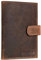STILORD 'Yoshi' custodia per passaporto in vera pelle porta carte d'identità per uomini e donne portafoglio sottile porta carte vintage, Colore:calais - marrone