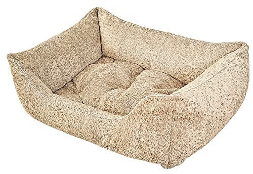 Dandy Dog Hundebett Balance Soft Taupe - abziebar und waschbar - Made in Germany Größe M