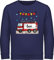 Sweater Kinder Sweatshirt Jungen Mädchen Pullover - Feuerwehrauto Motiv I Leiterwagen Geschenk Feuerwehr I Löschzug - 116 (5/6 Jahre) - Navy Blau - Junge jugendfeuerwehr Name kinderpullover