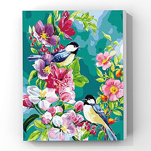Grebesty Kit de peinture par numéro pour adultes - Kit complet de peinture sur toile avec pinceaux et peintures acryliques - 30 x 40 cm