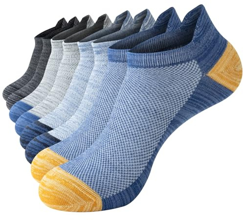 Niofind Mens Trainer Socks 8/10 Pairs, Low Cut Ankle Socks for Men and Women, Breathable Cotton Running Socks, Ideal for Sports, Walking and Gym, Multipack