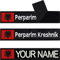 Albanien Fahne Klett Patch selbst gestalten | personalisiertes Namensschild für Bekleidung | Aufbügler oder Patch Klett für Uniform, Rennanzug Sportbekleidung mit Albanische Flagge 125x25mm