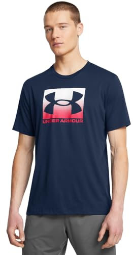 Under Armour UA M Boxed Sports Updated SS - Short Sleeve - Tops - Academy/Red - Size: XS