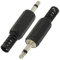 AERZETIX – C69617 - Lot de 2 Jacks connecteurs 3.5 mm mâle Droit Mono avec protège-câble - Longueur 49 mm - à souder - Couleur Noir