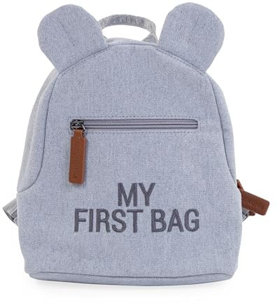 CHILDHOME, Kinderrucksack Baby, Schule, Kindergarten, Krippe, Zwei Fächer, Lunchbag/Flaschen geeignet, Abnehmbare Sicherheitsschnalle, Wasserabweisend, My First Bag, Jersey
