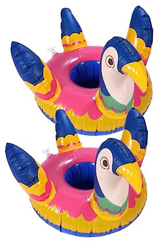 SAFIGLE 2stücke Aufblasbare Getränkebehälter PVC Cup Mat Schwimmender Becherhalter Für Pool Gartenpartys Tierdesign Für Erfrischungsgetränke Und Cocktails