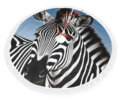 Zebra gedruckt Weihnachtsbaum Rock,Weihnachtsbaum Rock mit Quaste Rand für Urlaub Party,Baum Rock Weihnachtsdekoration