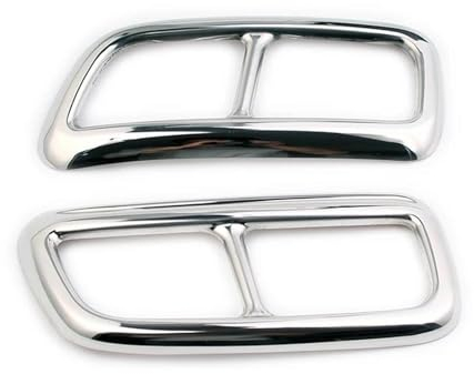 Auto Hinten Dual Auspuff Rohr Abdeckung Auto Schwanz Throat Trim Rahmen Abdeckung Für Volvo XC90 XC 90 2016 2017 2018 2019 2020 Auspuffblenden