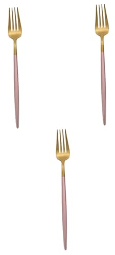 Cabilock 3 Pz Forchette in Acciaio Inossidabile Forchette Lucidanti a Specchio Forchette Per Servire Il Cibo Forchette Per La Cena Posate Forchette Da Frutta Portogallo