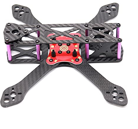 XYWOPO Radstand 220mm 4mm Arm Carbon Rahmen Kit Racing Drone Quadcopter FPV Martian II Quadrocopter-Rahmenarme (Color : Frame Kit)