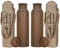 Craft Trade Pack of 2 Pure Copper Bottle with Lid and Carry Bag for Drinking Water BPA Free Leak Proof Boosts Immunity, Supports Digestive & Liver Health, Ayurveda Inspired 34oz - 1 Litre Black