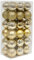 36PCS 3CM Christmas Balls Christmas Tree Decoration Baubles Ornaments Shatterproof Balls for Xmas Hanging Festive Holiday Home Decor, Gold