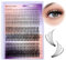 Cluster Lashes Extension Upper and Lower Lash Clusters D curl 20D+30D 0.07mm 12-18mm Mixed Individual Eyelash Clusters Wispy DIY Cluster Eye Lashes with Bottom Lashes