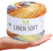MeriWoolArt® Linen Soft Garn – Premium Naturgarn zum Stricken & Häkeln, 100g Leinengarn Baumwolle Viskose Mischung, atmungsaktiv, weich & umweltfreundlich, ideal für Kleidung, Tücher, DIY 7412