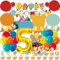 MODEQQ 39 Stück Geburtstag Party Set 5 Jahre Junge Mädchen, Luftballons Geburtstag Set, Kindergeburtstag Set, Geburtstagsdeko Ballons Set, Geburtstag Deko Party Set für Kinder (5)