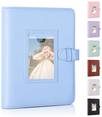 256 Taschen Fotoalbum für Instax Mini Fotoalbum, Frontfenster, 3 Zoll Foto für Fujifilm Instax Mini 12 11 9 99 8 40 Film, für Polaroid Snap/PIC-300/Z2300/SocialMatic Instant & Zip Drucker