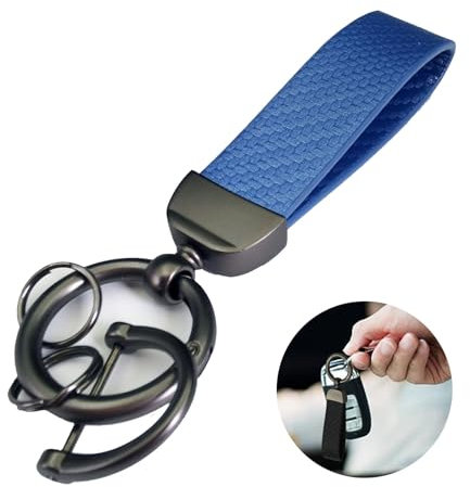 JJQFLB Leder schlüsselanhänger für BMW Z1 Z3 Z4 E30 E36 E52 E85 E86 E89 G29 Z3M Z4M 20i 30i, Geschenk Keyring,B/Blue